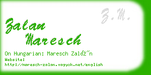 zalan maresch business card